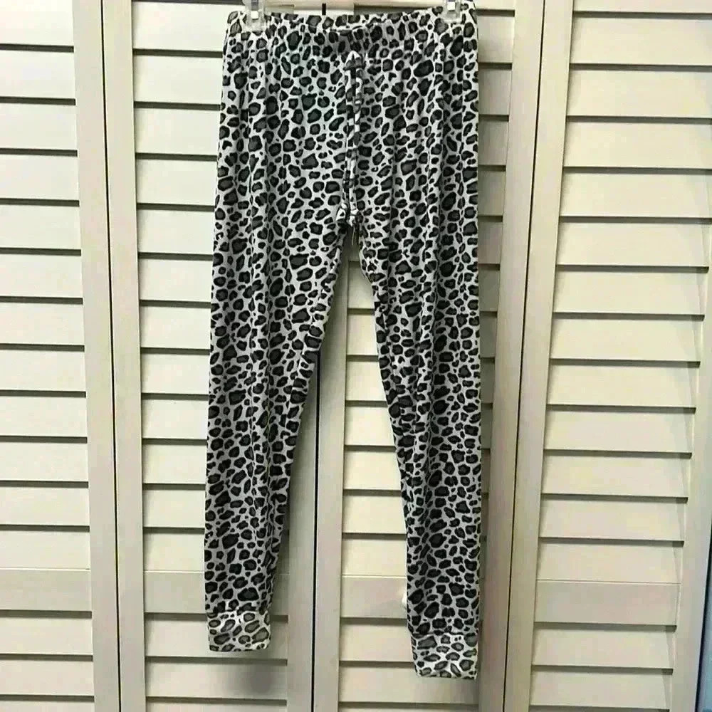 Emme Jordan Leopard Print Velour Joggers - Size S